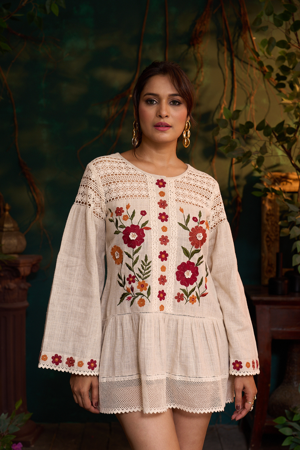 Khadi Bloom Short Dress