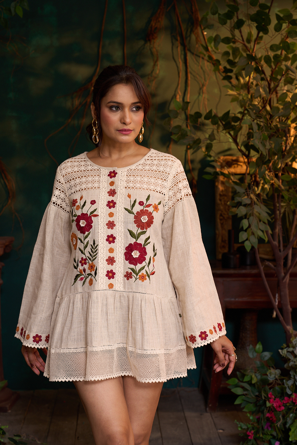 Khadi Bloom Short Dress