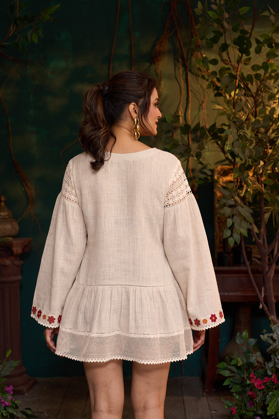 Khadi Bloom Short Dress