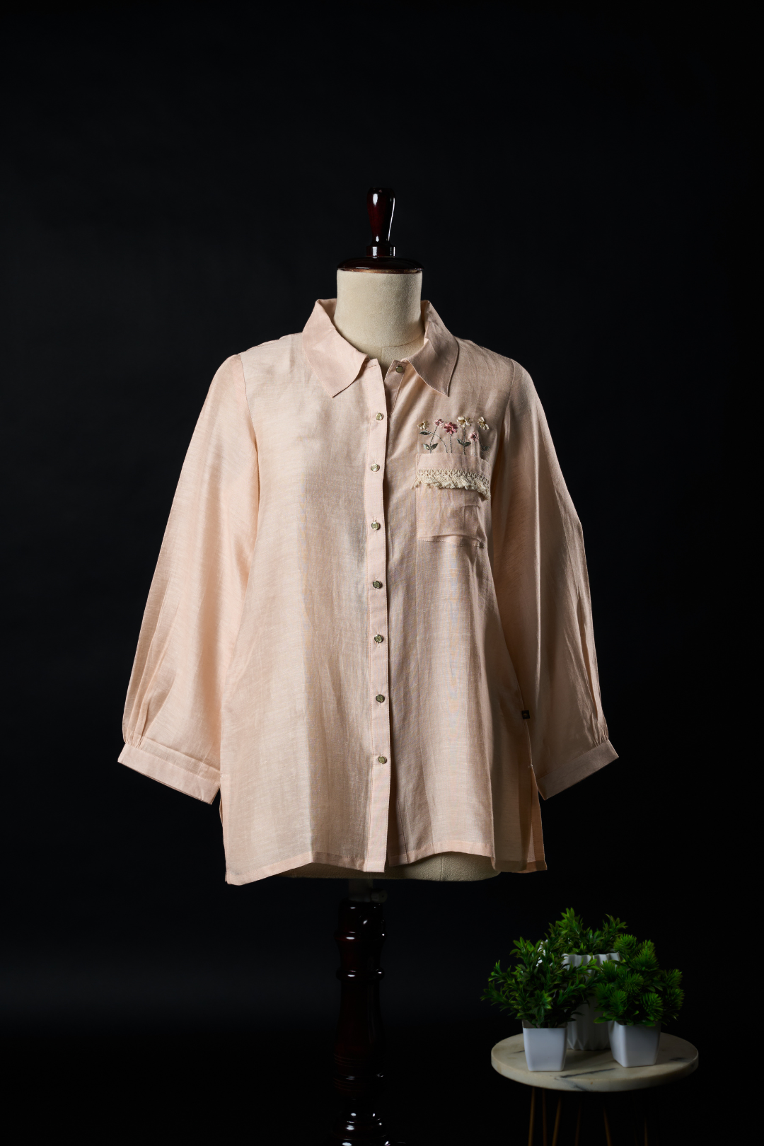 Bember Linen Peach Shirt