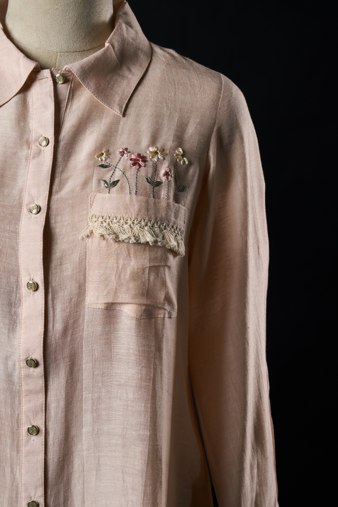 Bember Linen Peach Shirt