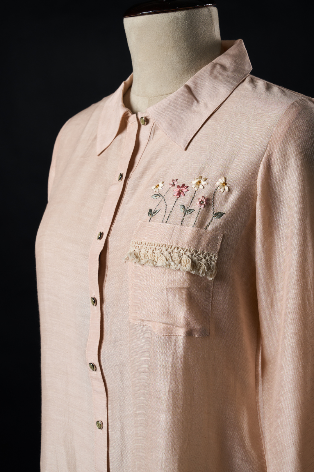 Bember Linen Peach Shirt