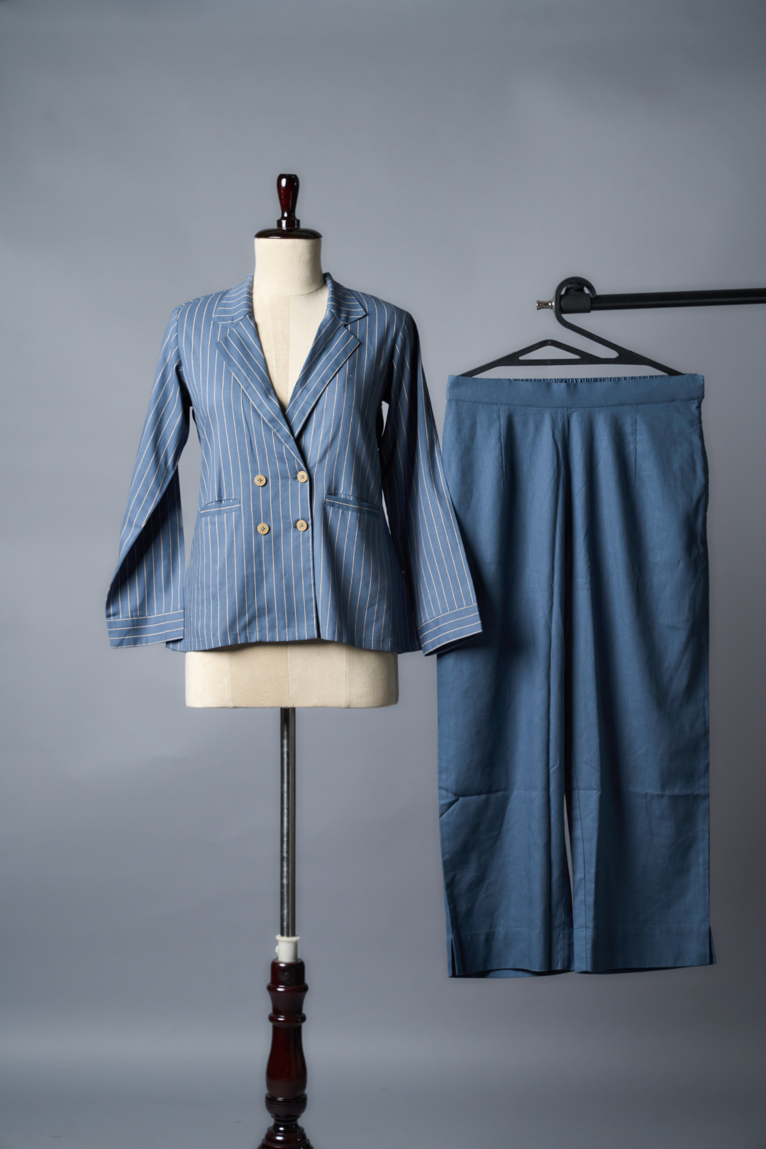 Lyo Silk Linen Indigo Blue Coat