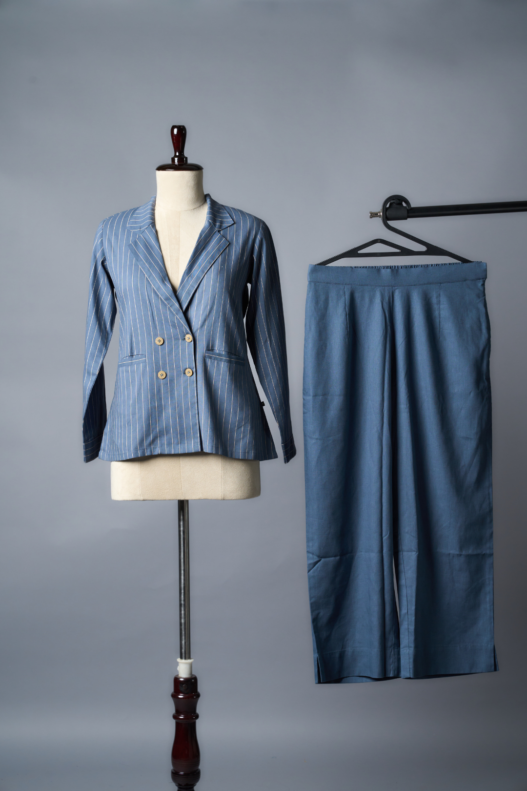Lyo Silk Linen Indigo Blue Coat