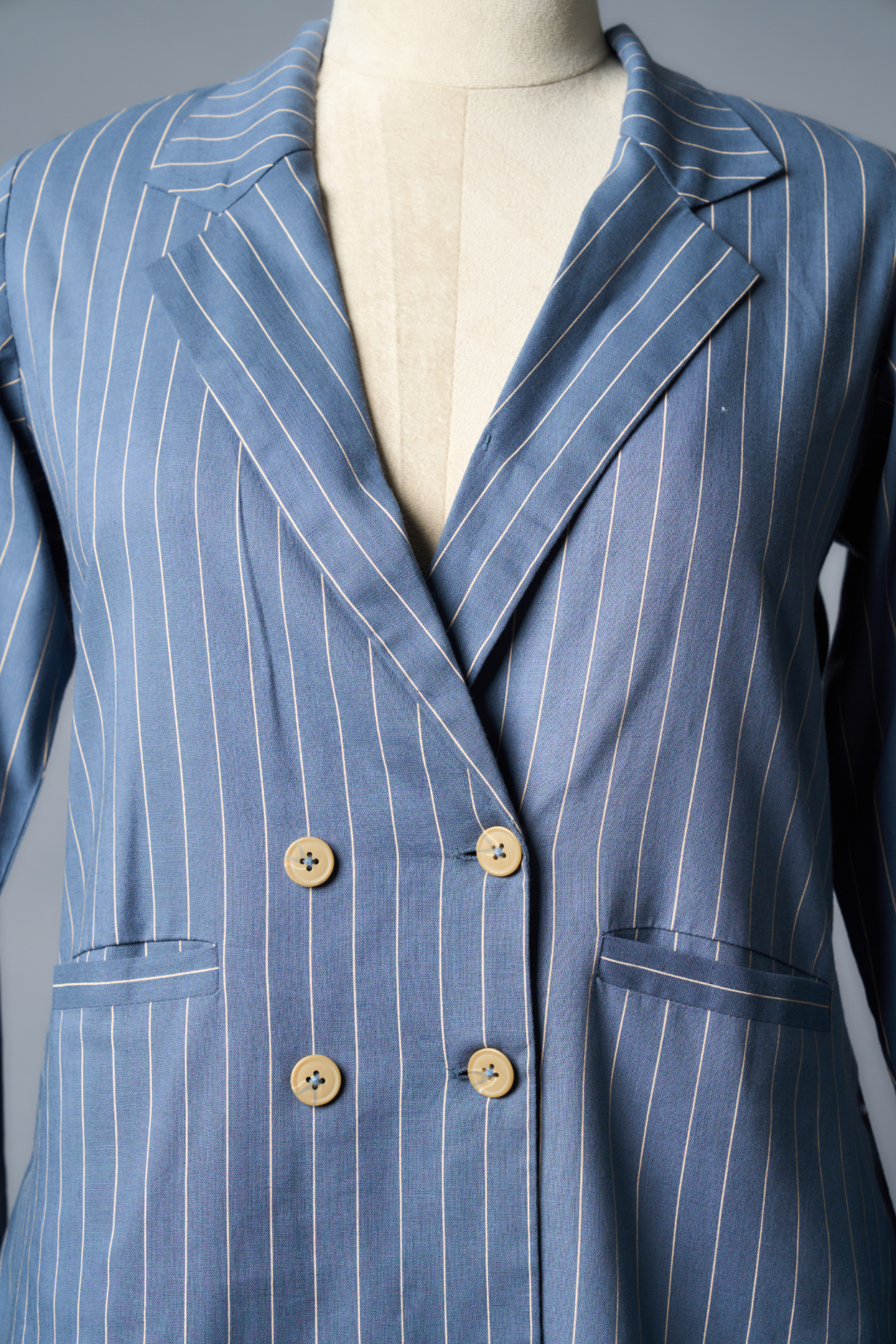 Lyo Silk Linen Indigo Blue Coat