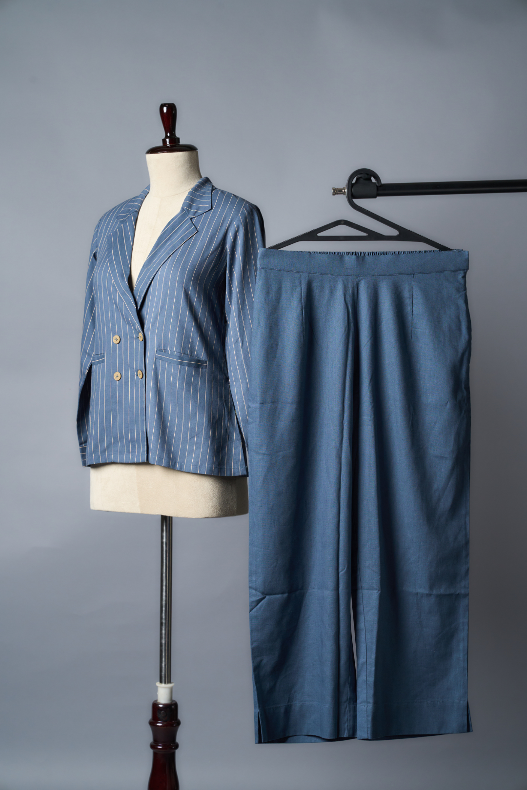 Lyo Silk Linen Indigo Blue Coat